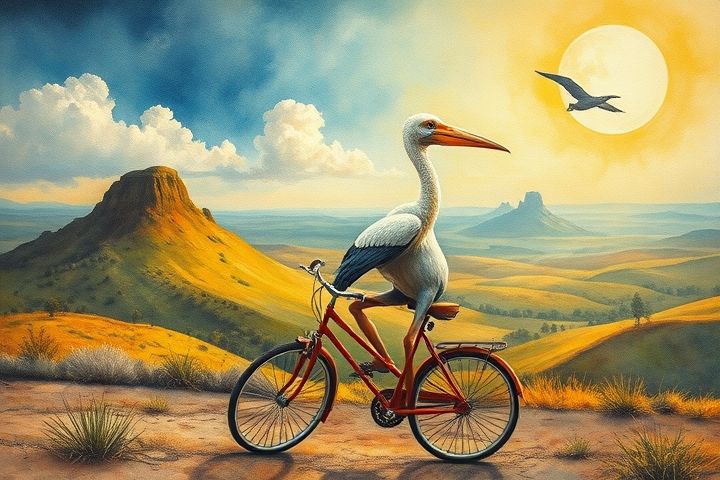 AI绘制鹈鹕骑自行车