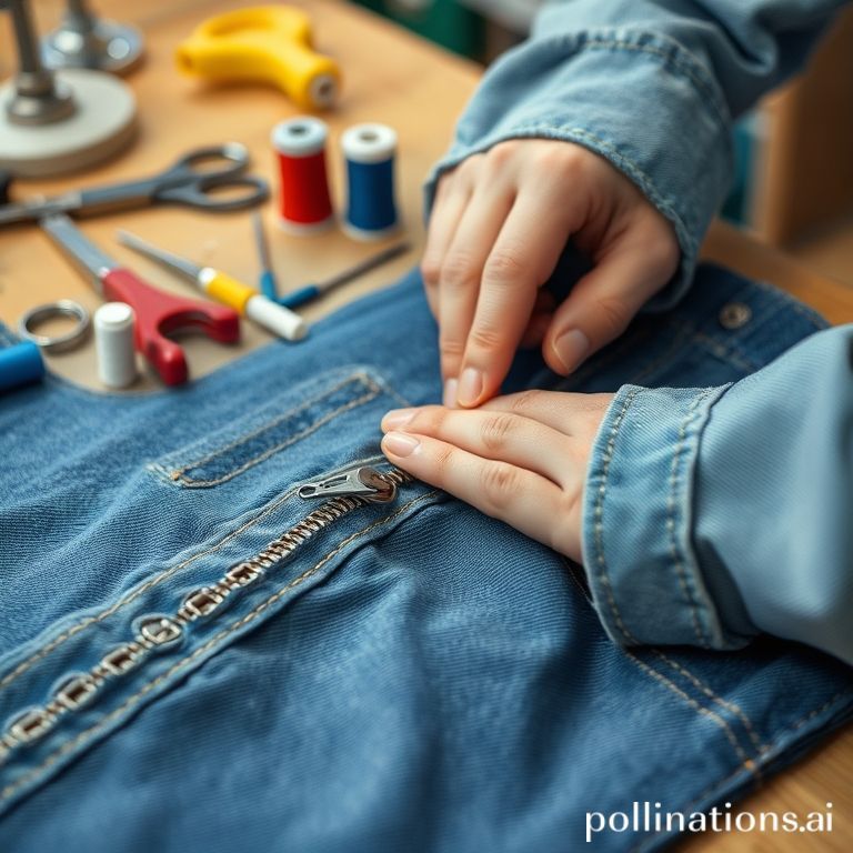 Ganti resleting jeans