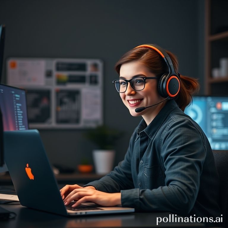 Friendly customer support workspace.