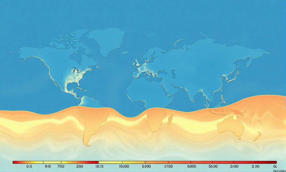 temperature shifts from climate change over time