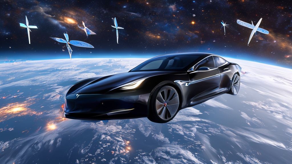 Tesla Model Pi Phone Concept in Space