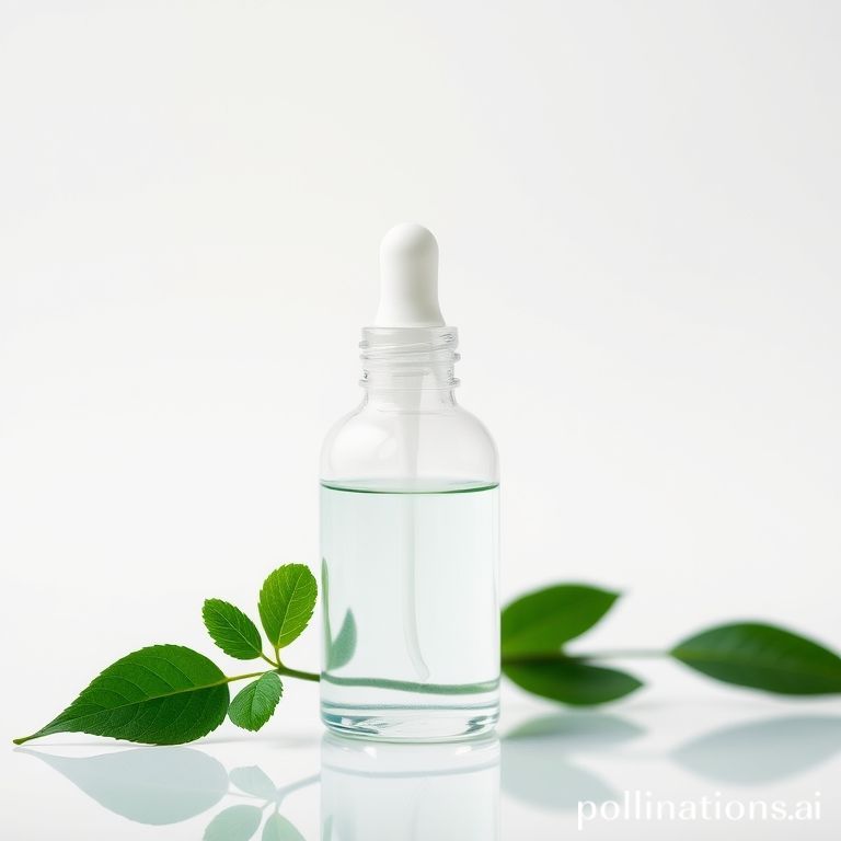 Becher con formula trasparente e foglia