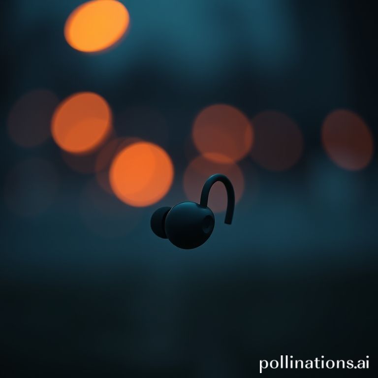 True wireless earbuds in dark scene.