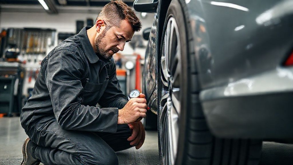 자동차 타이어 점검법 lifestyle realistic photo