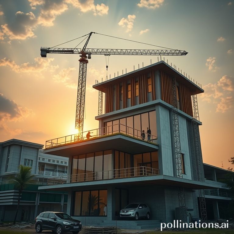 Pembangunan rumah modern di Jakarta