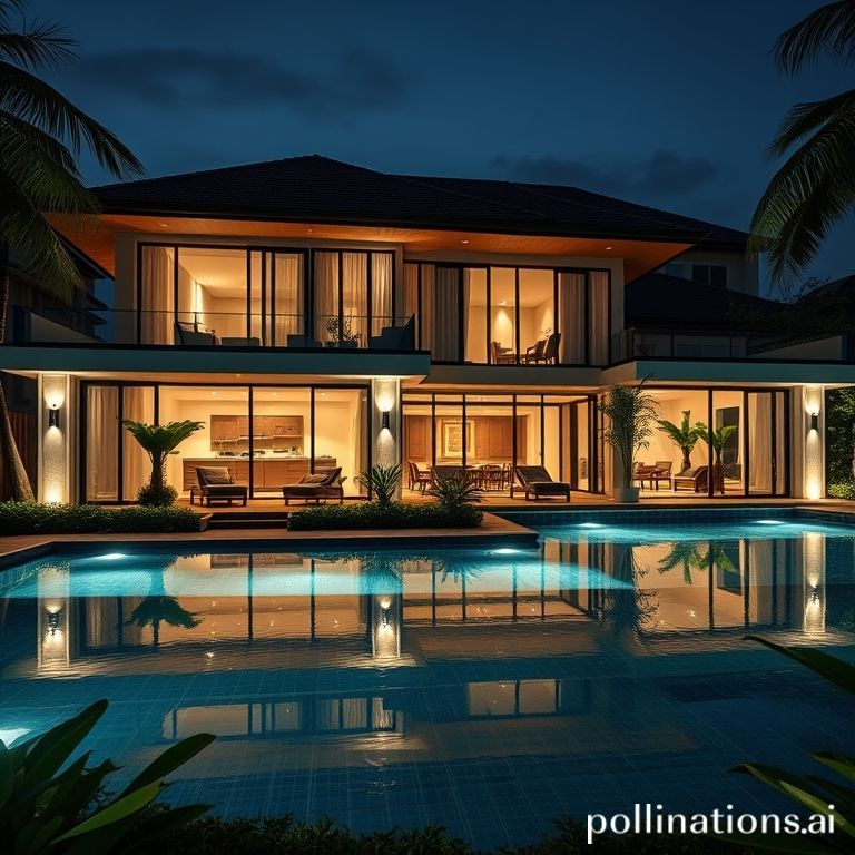 Villa tropis modern di Jakarta