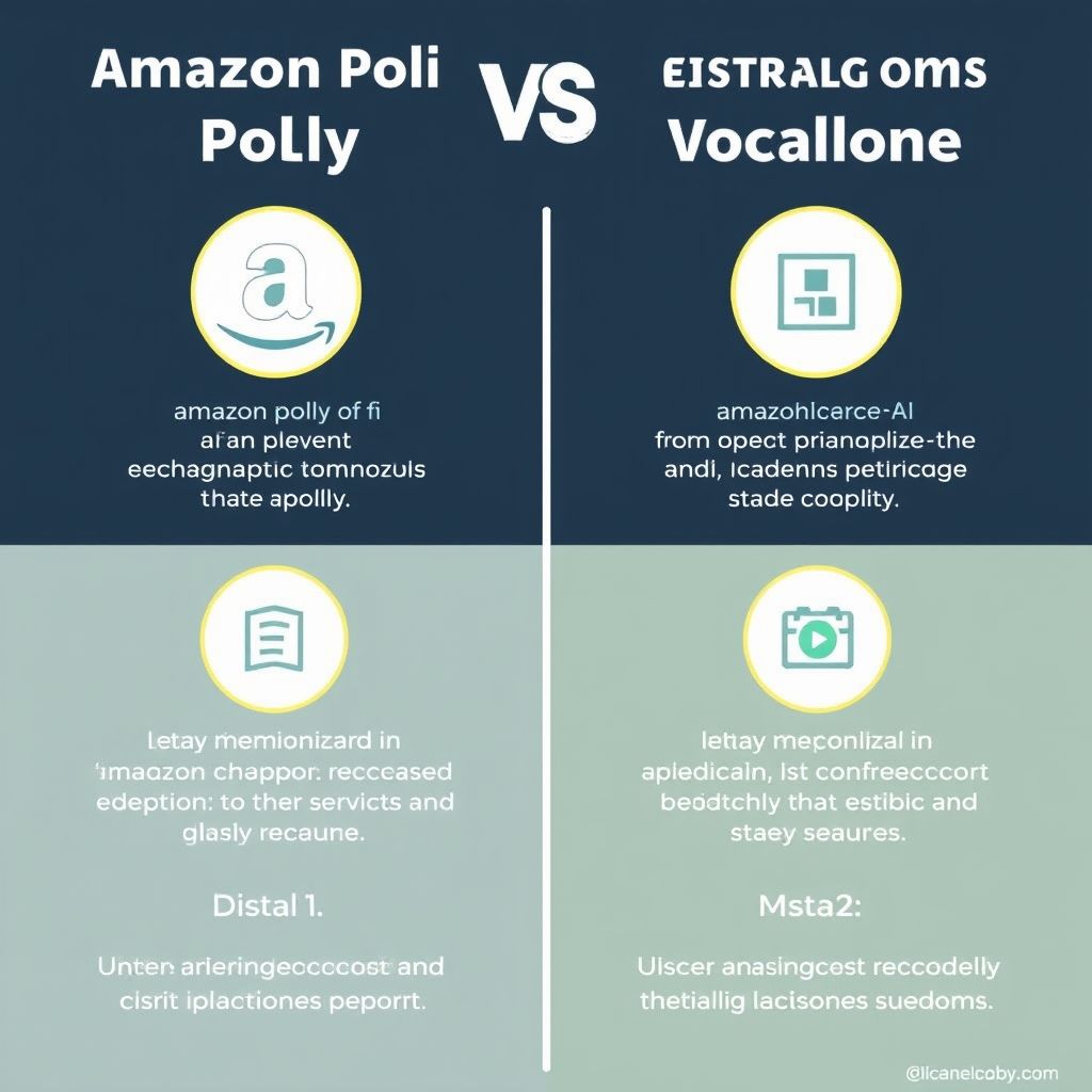 Visual comparison of Amazon Polly vs VocalClone AI features