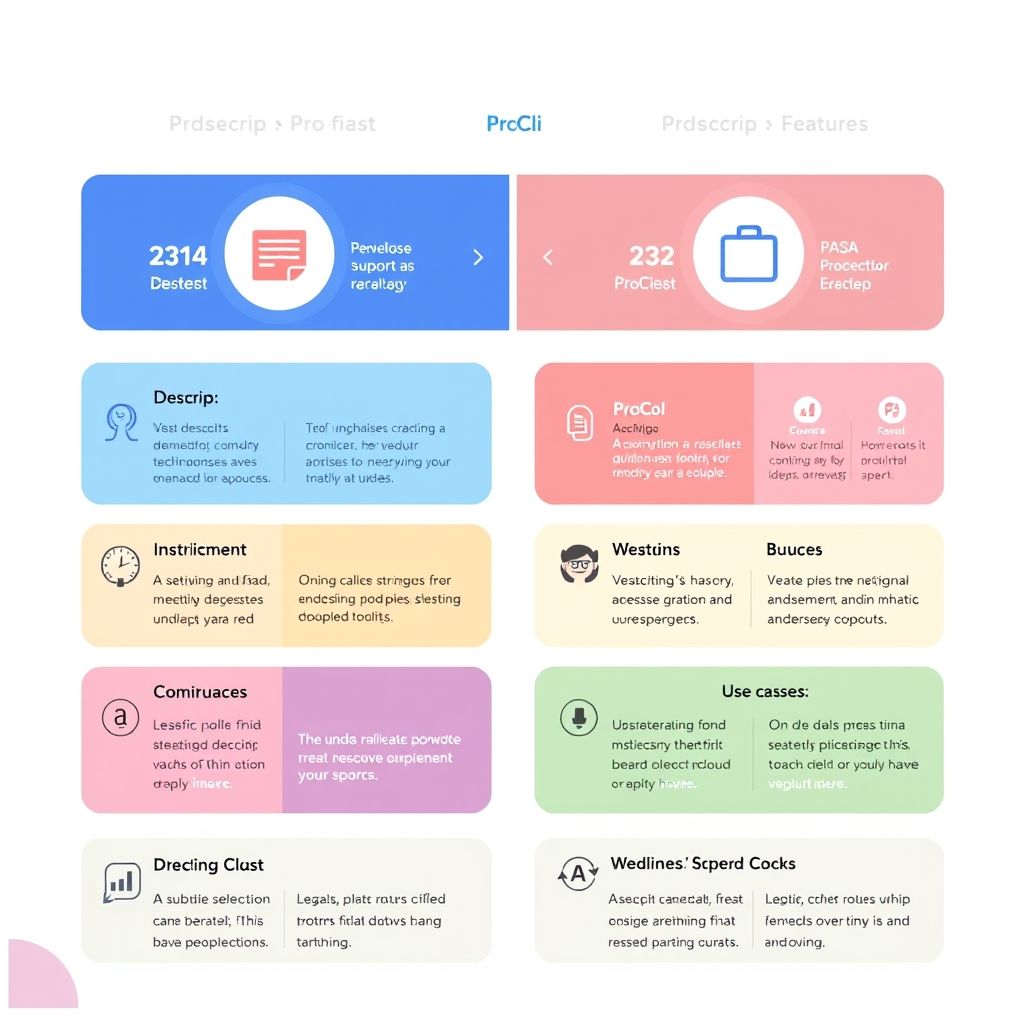 Feature comparison of Descript and ProClip AI