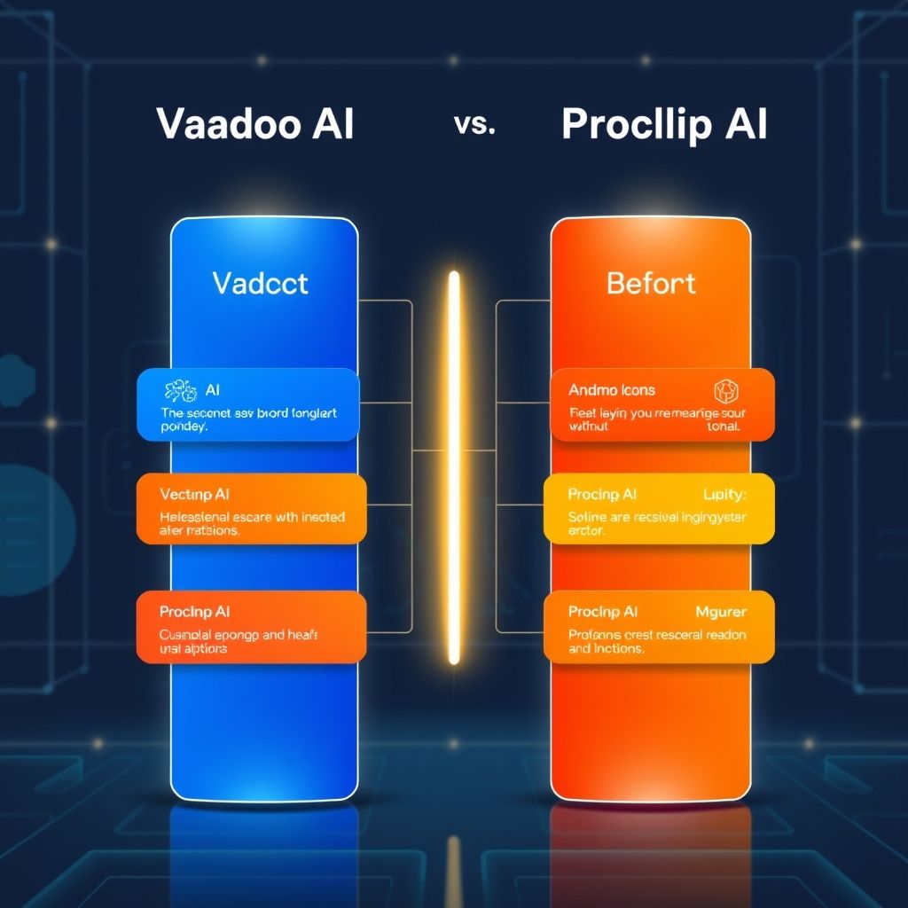 Feature comparison between Vadoo AI and ProClip AI