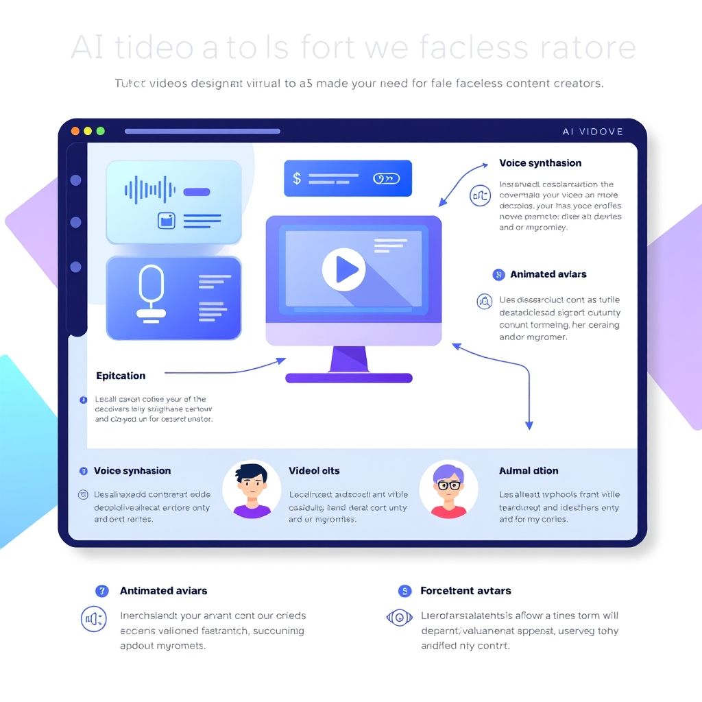 Visual explanation of ai video tools for faceless content creators