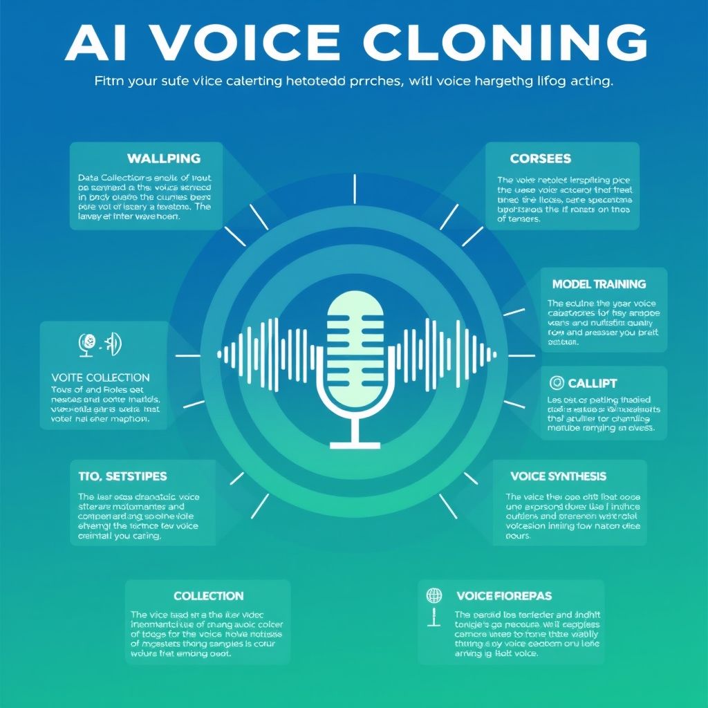 Visual explanation of AI voice cloning process