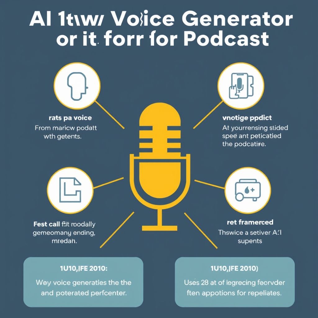 Visual explanation of AI voice generator for podcasts