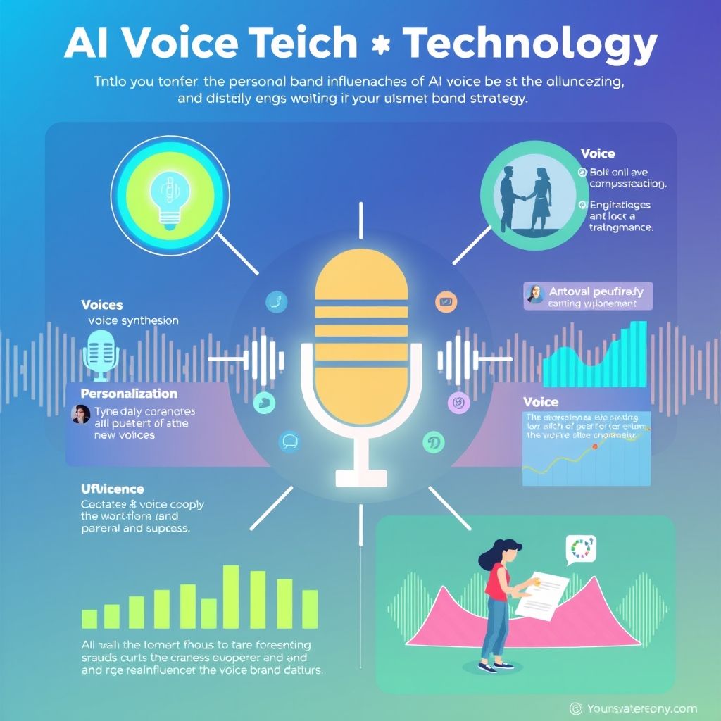Visual explanation of AI voice technology for influencers