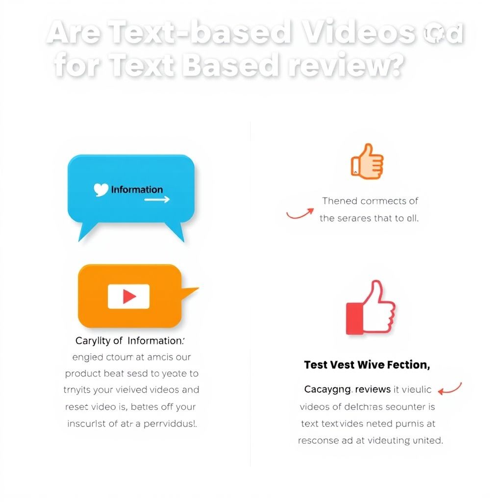Visual explanation of Are text based videos good for product reviews
