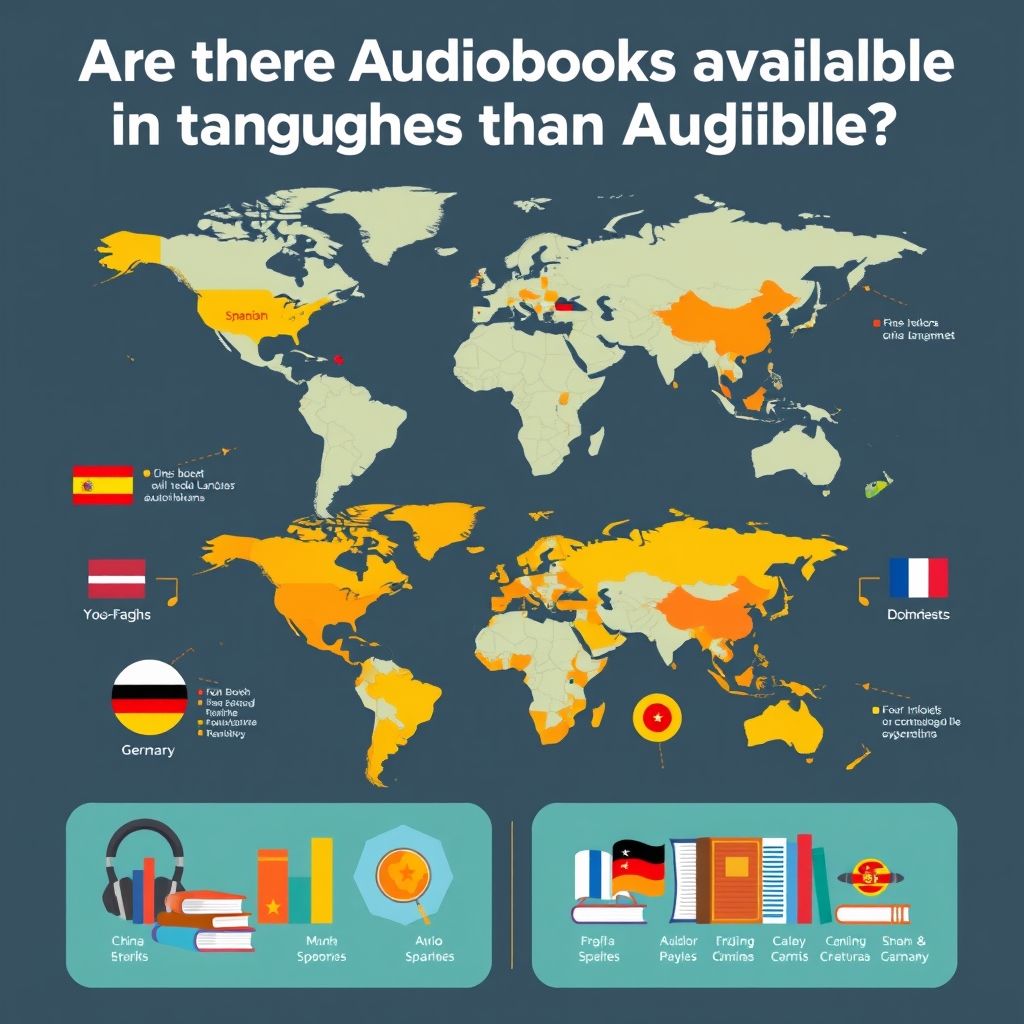 Visual explanation of are there audiobooks available in languages other than english on audible
