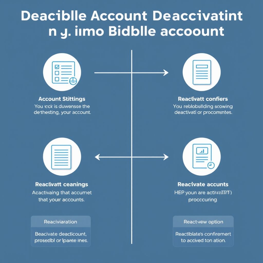 Visual explanation of audible account deactivation and reactivation