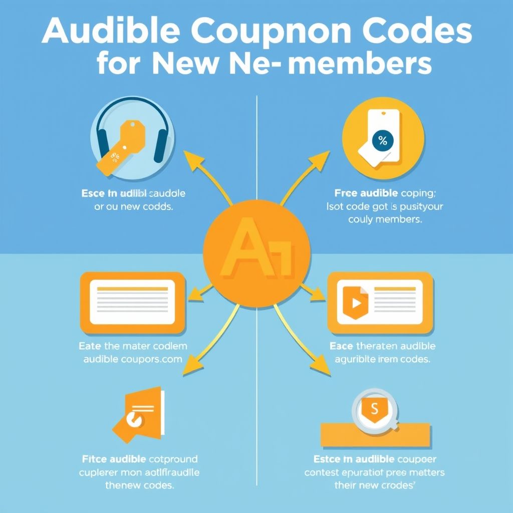 Visual explanation of audible coupon codes for new members