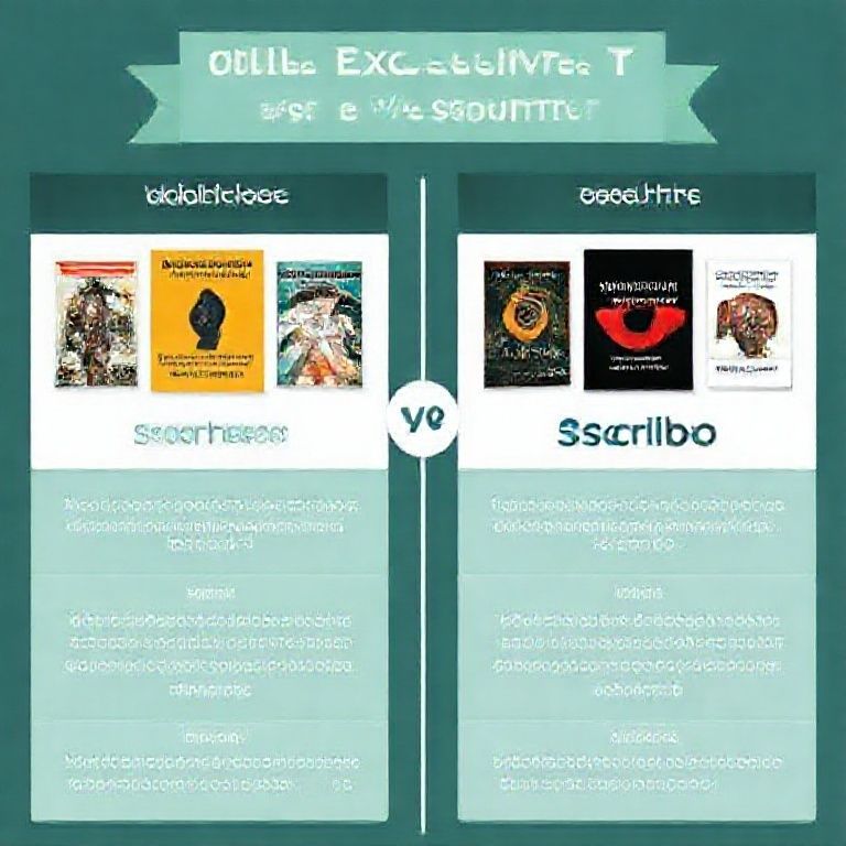 Visual explanation of audible exclusive titles vs scribd