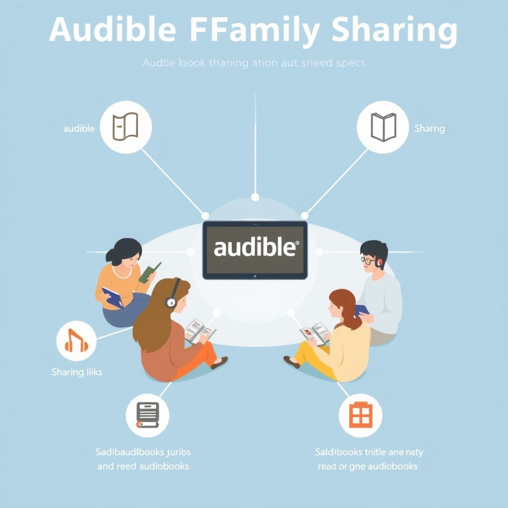 Visual explanation of Audible family sharing options