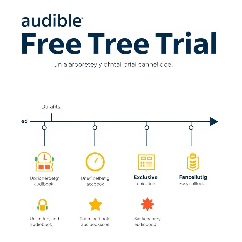 Visual explanation of audible free trial duration and benefits