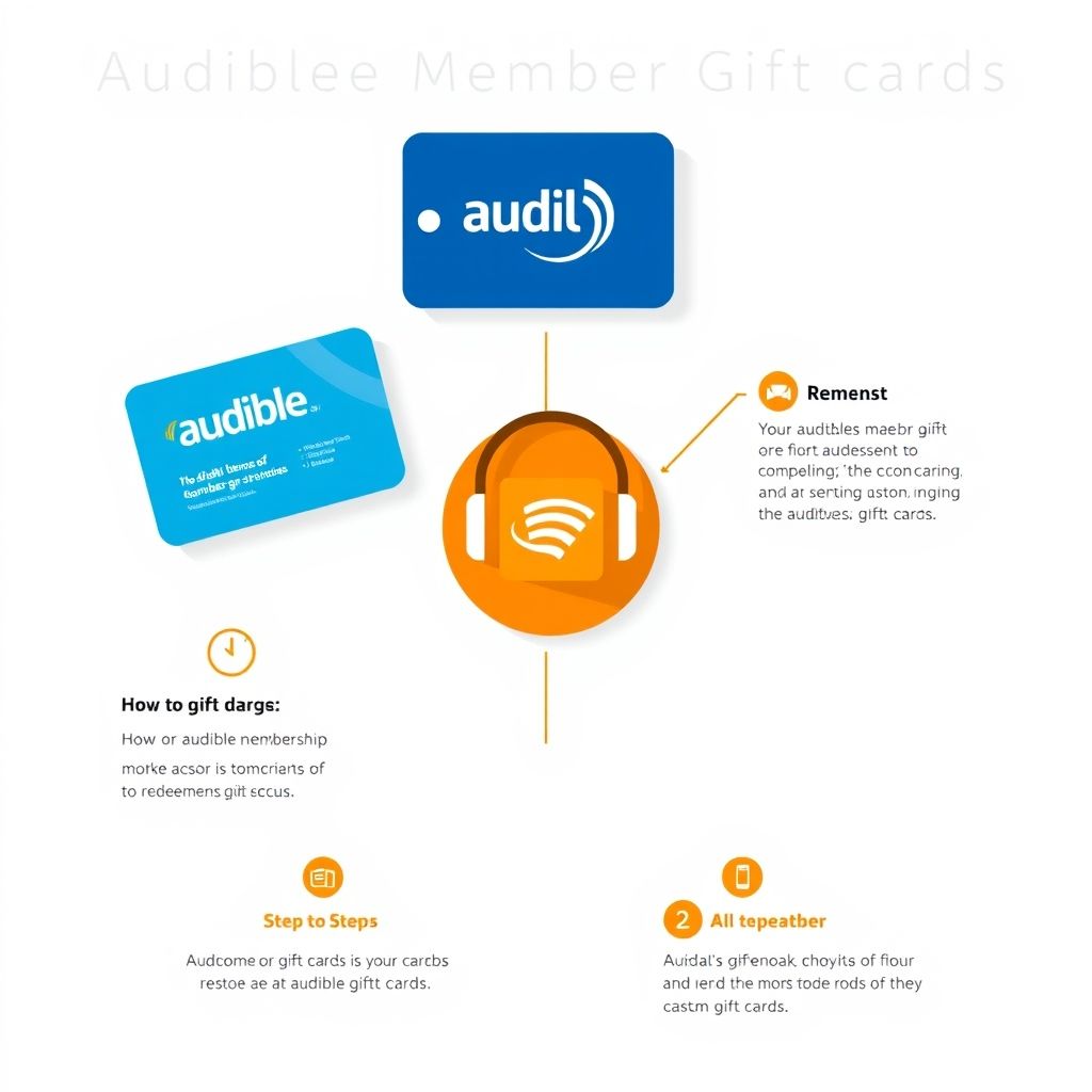 Visual explanation of audible membership gift cards