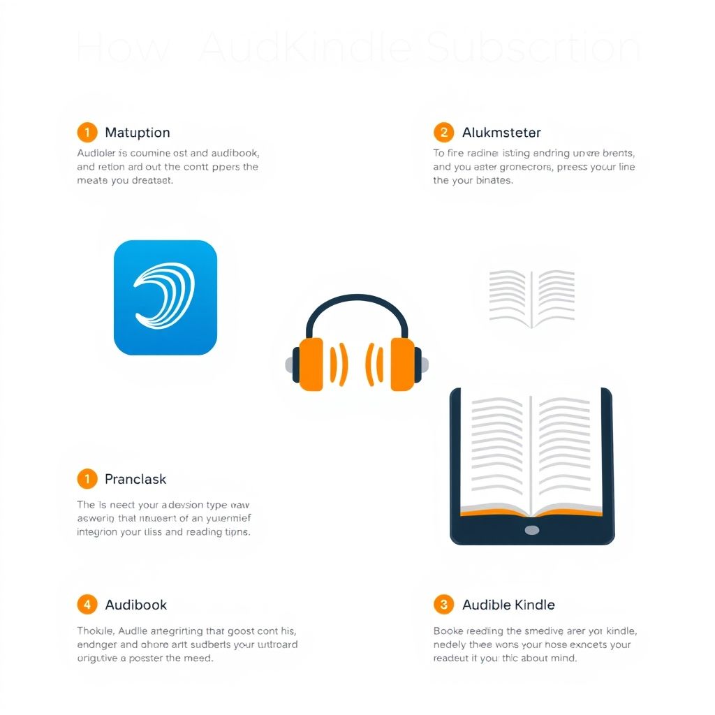 Visual explanation of audible subscription and kindle integration