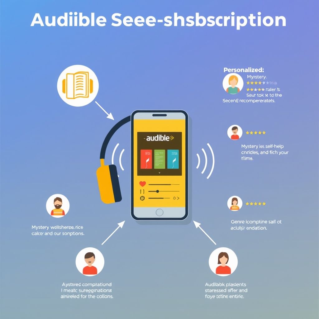 Visual explanation of audible subscription and personalized recommendations