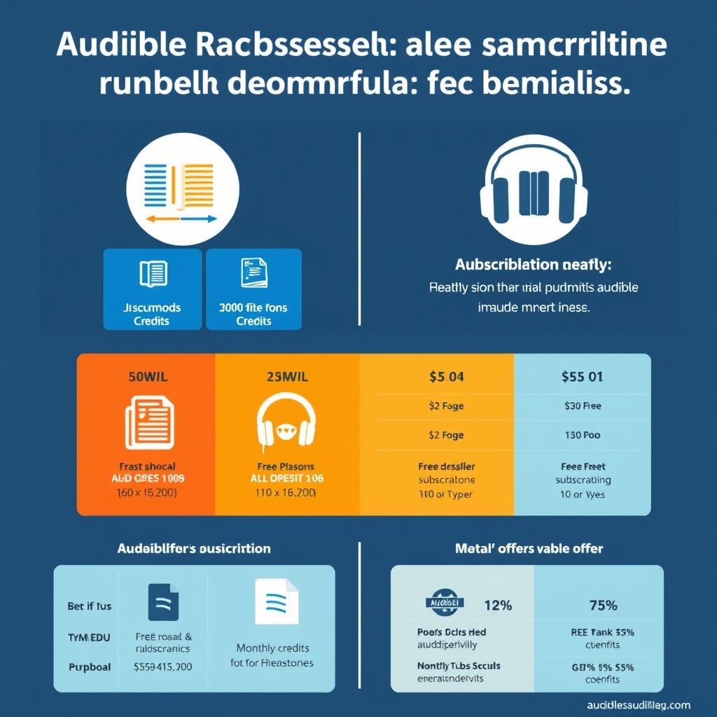 Visual explanation of audible subscription and promotional offers maximizing benefits