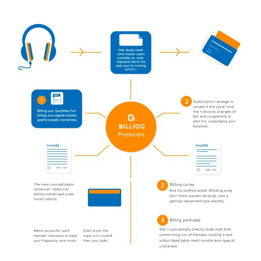 Visual explanation of audible subscription billing and invoice explanations