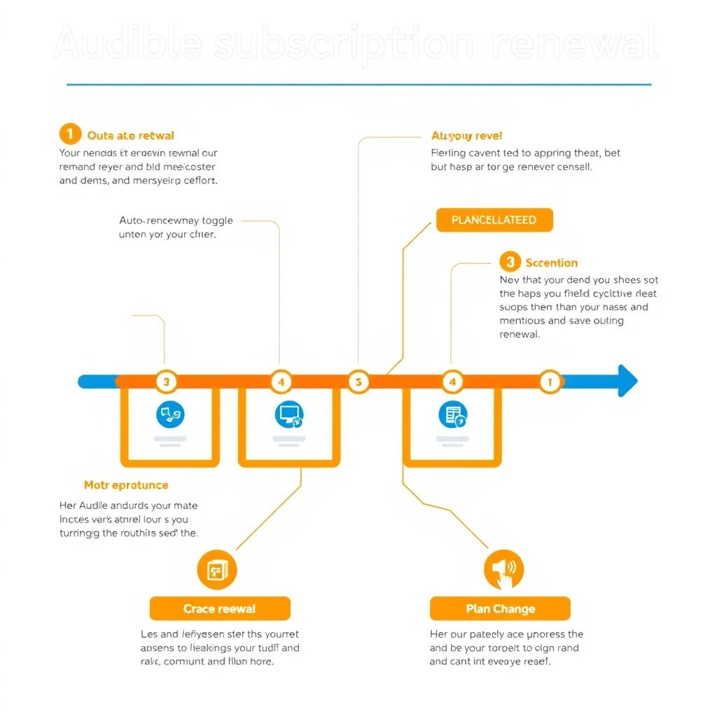 Visual explanation of audible subscription renewal process and options