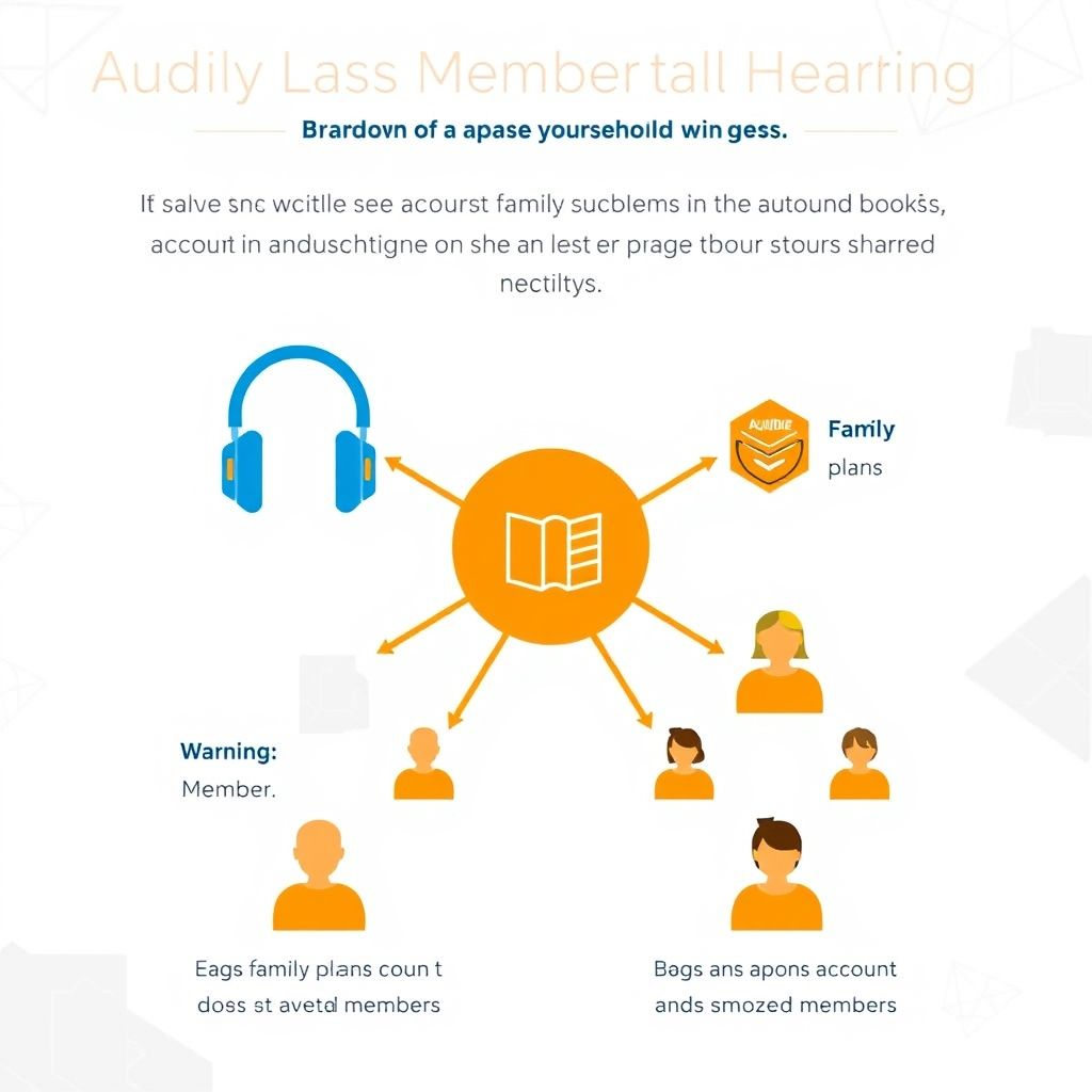 Visual explanation of audible subscription sharing family and household members