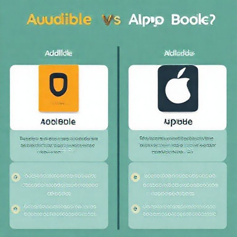 Visual explanation of audible vs apple books which app offers better narration quality
