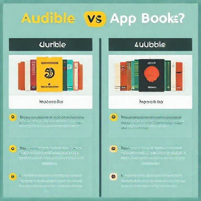 Visual explanation of audible vs apple books which has more narrator variety