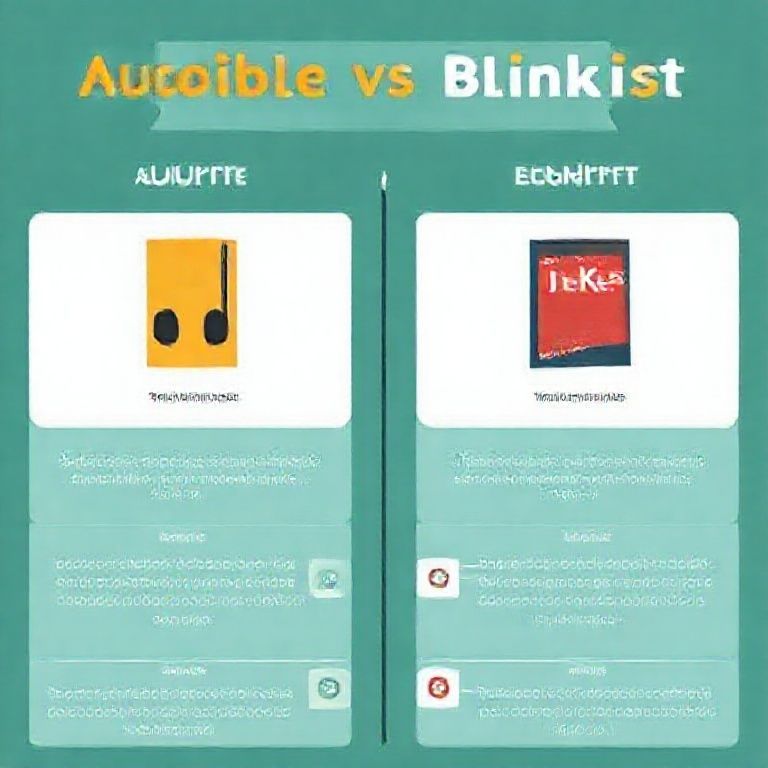Visual explanation of audible vs blinkist
