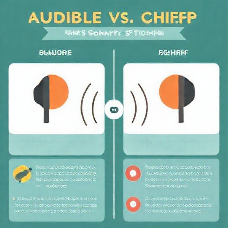 Visual explanation of audible vs chirp for short stories