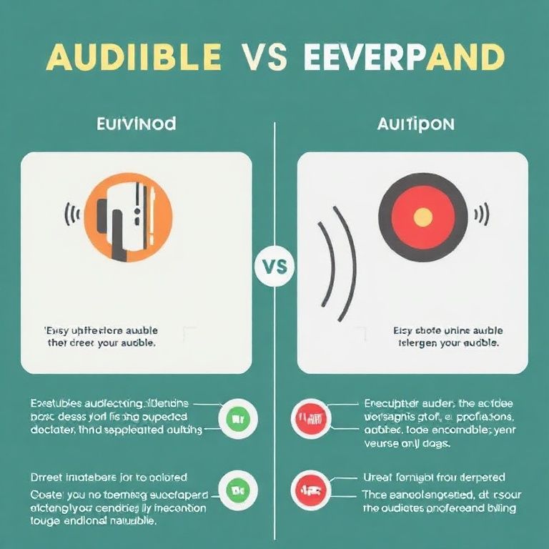 Visual explanation of audible vs everand business models