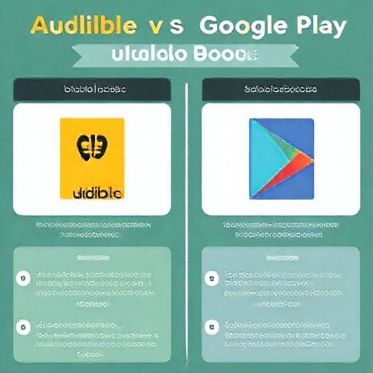 Visual explanation of audible vs google play audiobooks which is more convenient to use