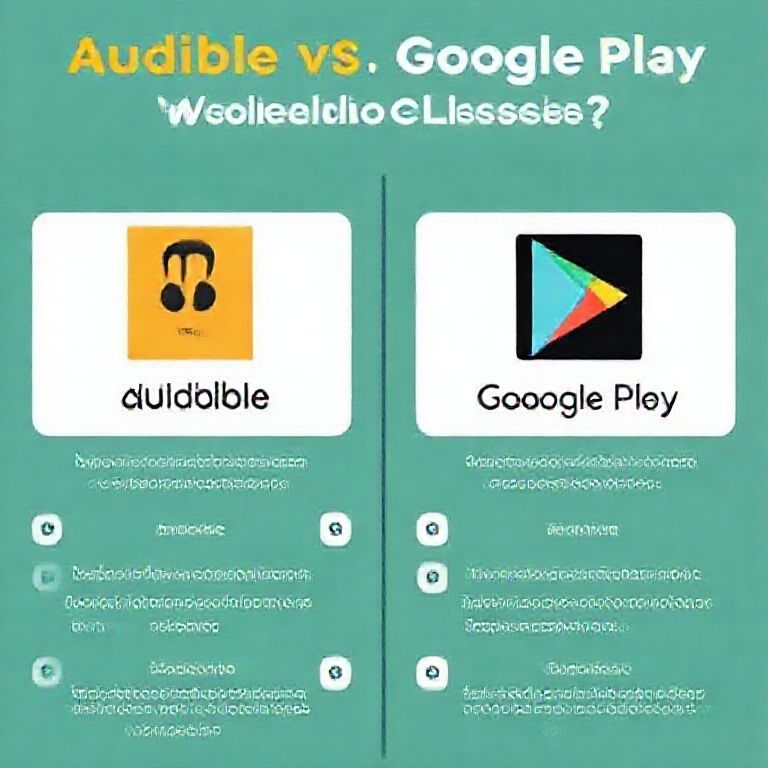 Visual explanation of audible vs google play audiobooks which platform has more classics
