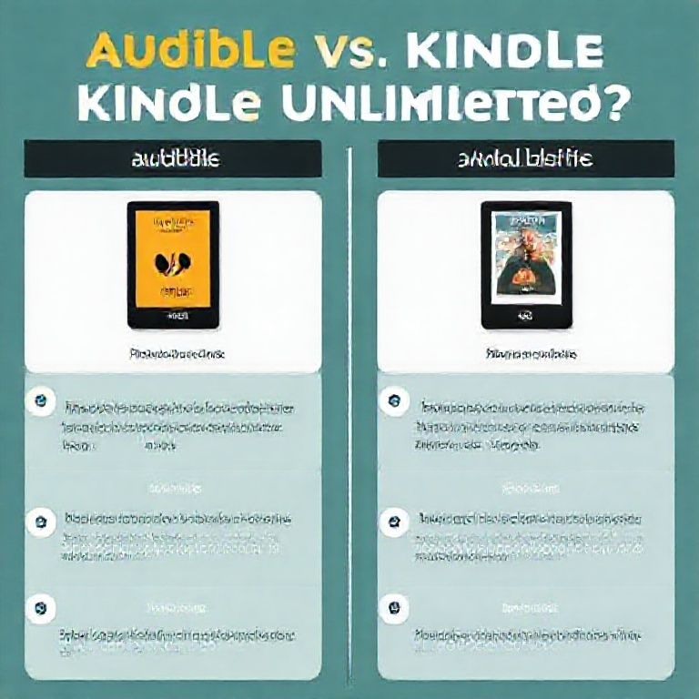Visual explanation of audible vs kindle unlimited which has more audiobook genres