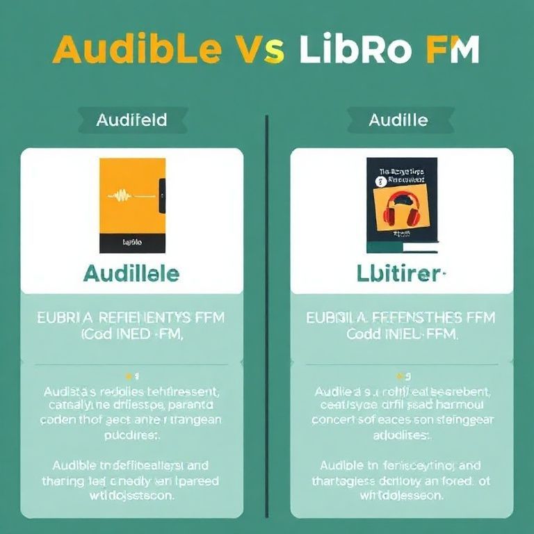 Visual explanation of audible vs libro fm for indie authors