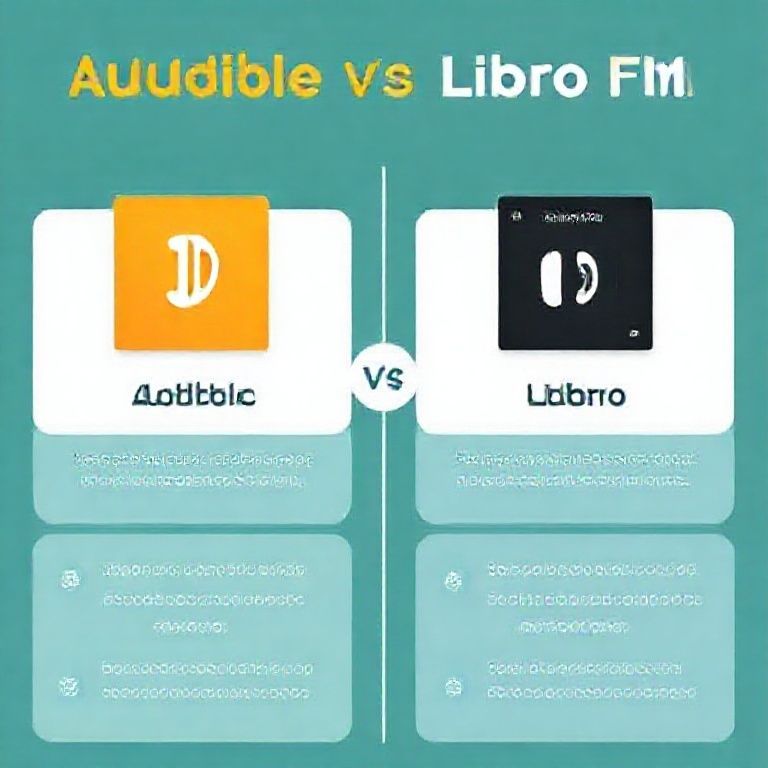 Visual explanation of audible vs libro fm which app has smoother playback and syncing