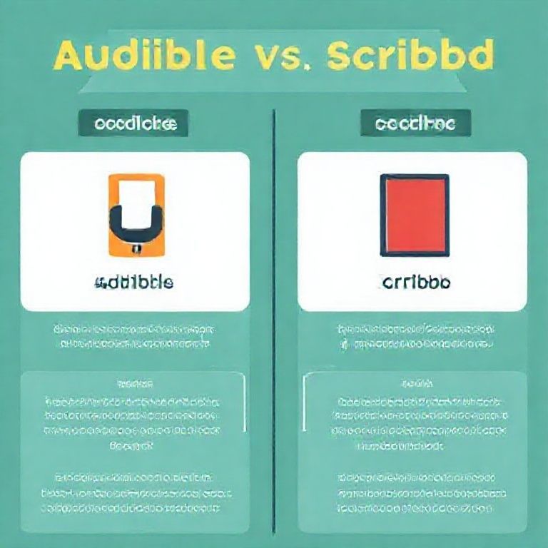 Visual explanation of audible vs scribd