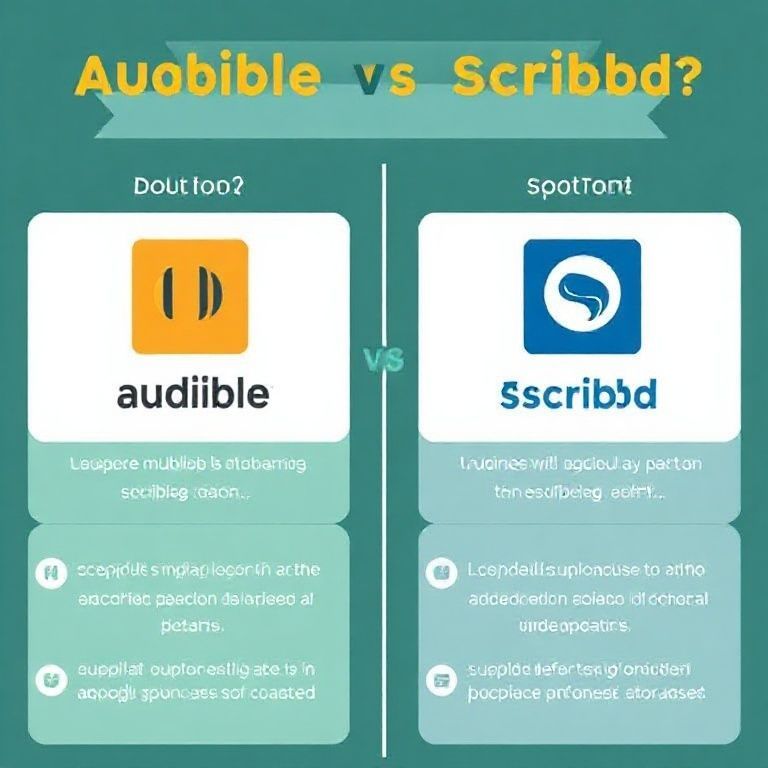 Visual explanation of audible vs scribd which has better performance for offline downloads