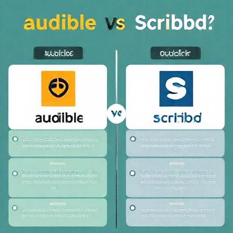 Visual explanation of audible vs scribd which platform is better for unlimited listeners