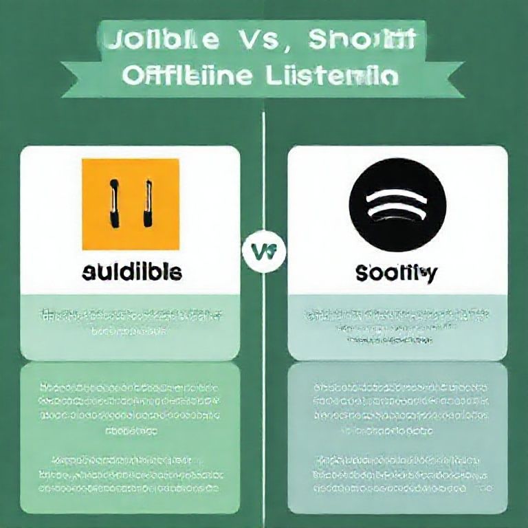 Visual explanation of audible vs spotify offline listening