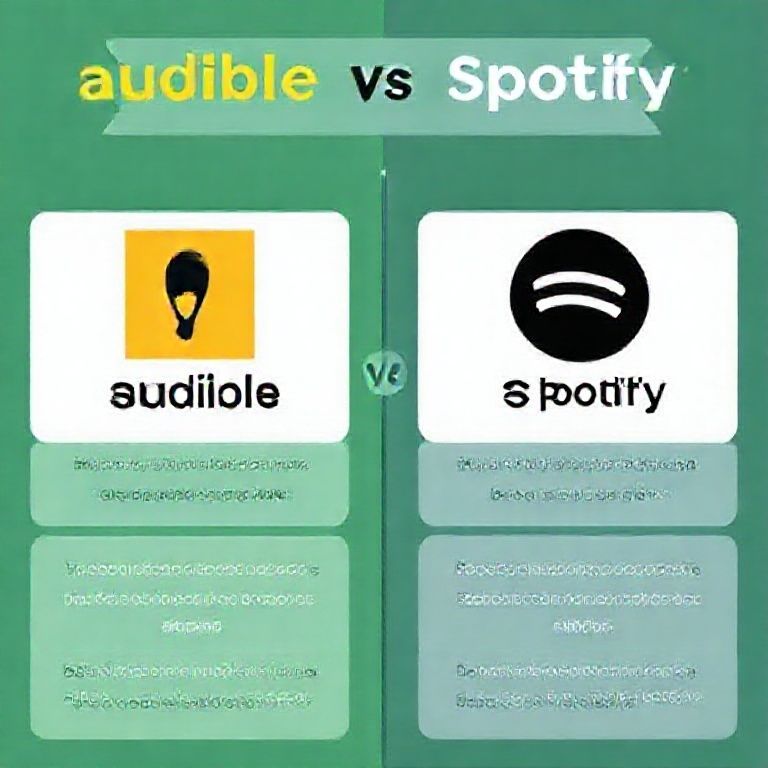 Visual explanation of audible vs spotify which has more exclusive audiobook content