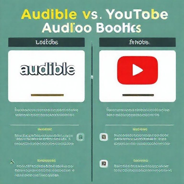 Visual explanation of audible vs youtube audiobooks which has better listening experience