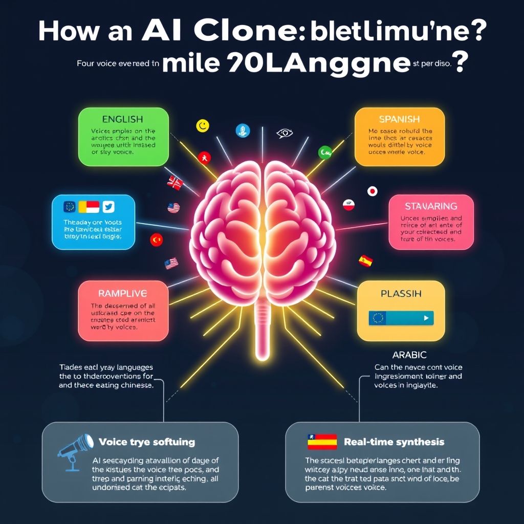 Visual explanation of Can AI voice clone multiple languages