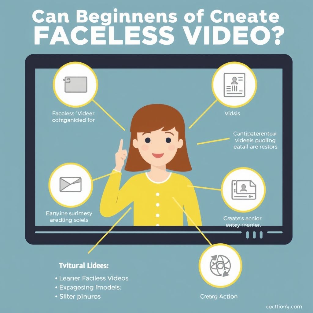 Visual explanation of Can beginners create faceless videos
