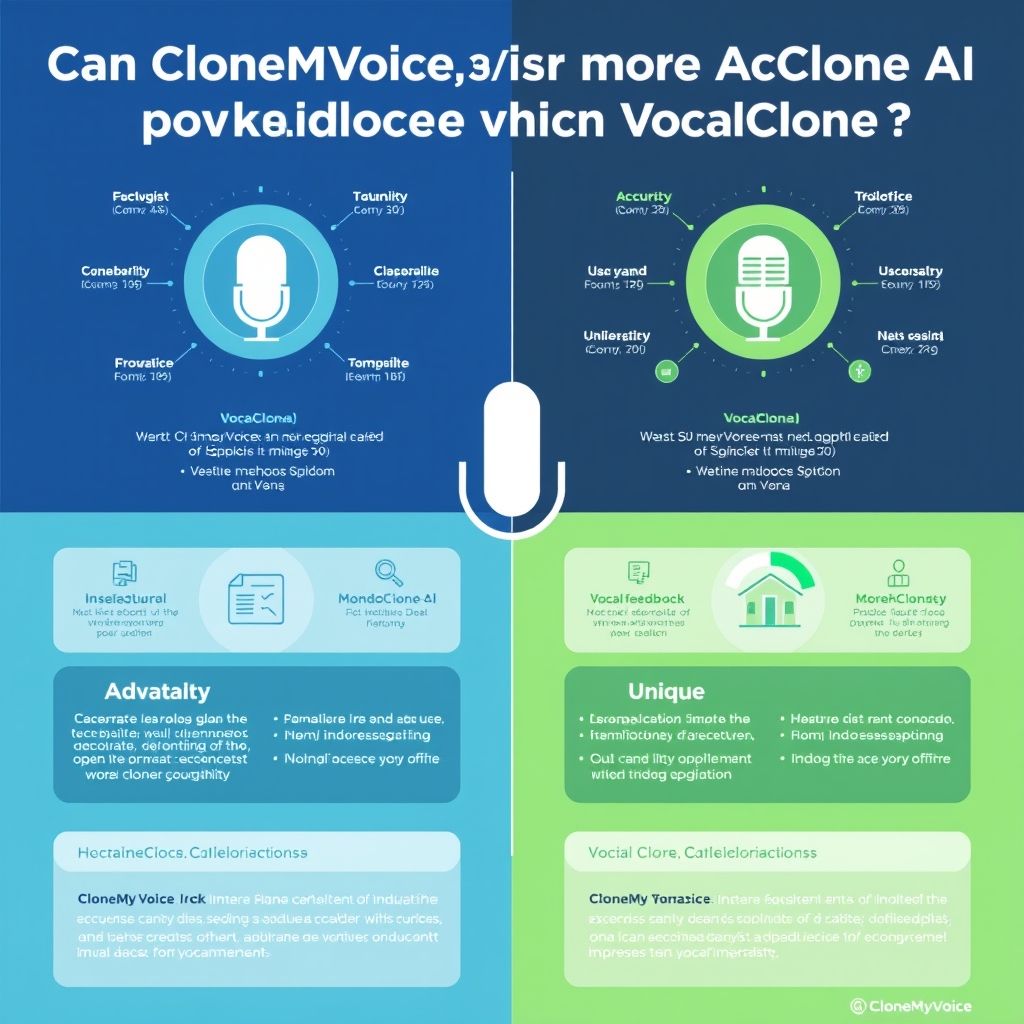 Visual explanation of Can CloneMyVoice provide more accurate clones than VocalClone AI